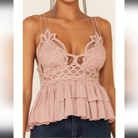 Free People Intimately Adella Cami in Dusty Mauve•XS - Picture 3 of 6
